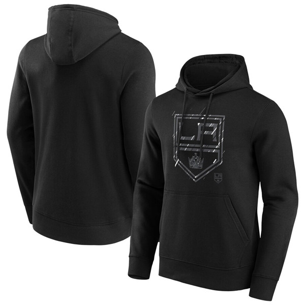 Men's Los Angeles Kings Black Etch Hoodie - Click Image to Close